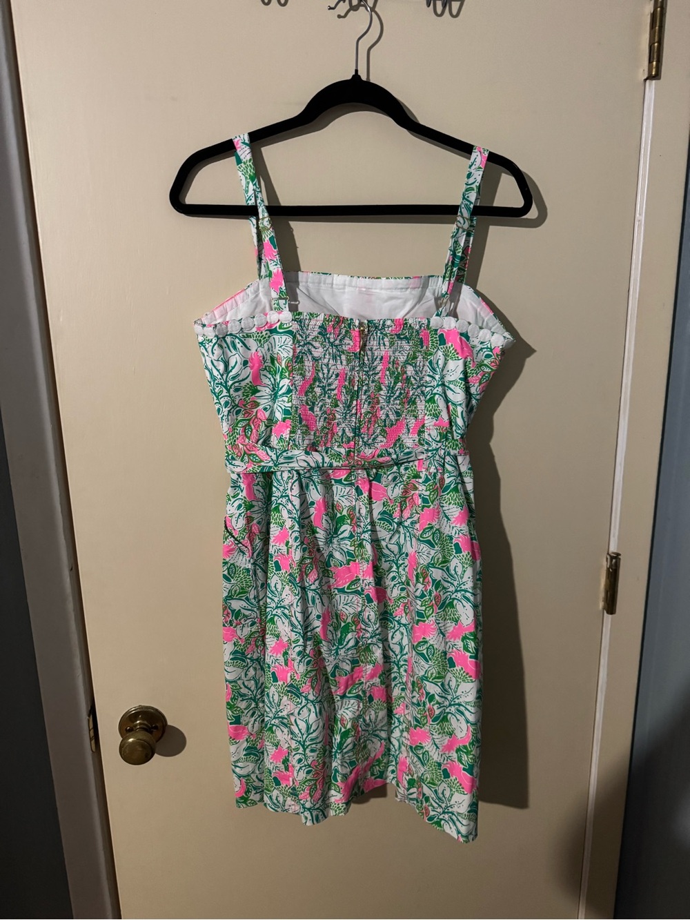 Lilly Pulitzer Kensington Stretch Cotton Botanical Green Just Wing It EUC - Picture 3 of 5